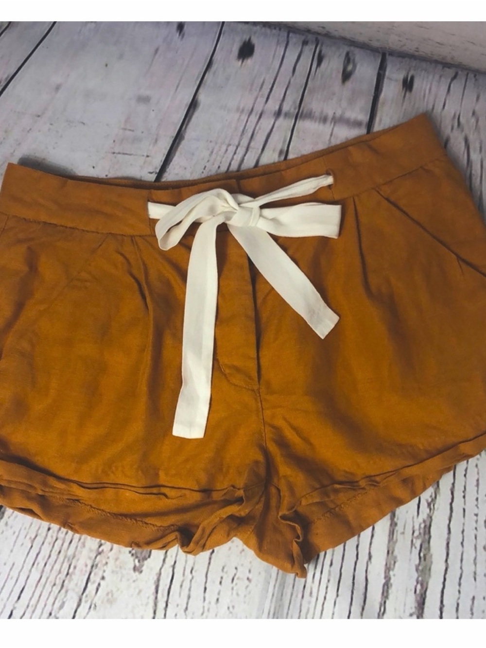 Wilfred Rust Orange Drawstring Athletic Shorts